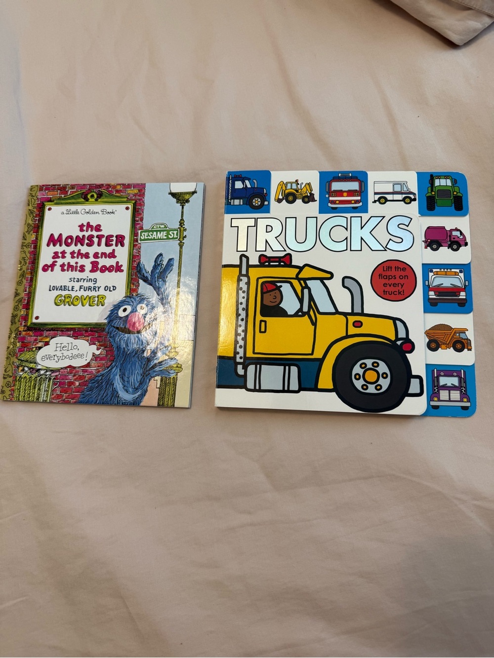 Little golden book and TRUCKS Lift-the-Flap Board Book - Blue/Yellow